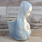 Vintage Royal Windsor Blessed Mother Mary Madonna Planter Blue Praying Religious