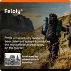 Feloiy 35ft Bear Deterrent Repellent Spray 16oz Glow Cap Camping Hiking