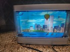 Vintage New York City Twin Towers Planes Moving Motion Lamp Light Aquarium 9 11
