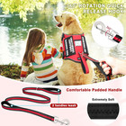 Service Dog Vest Harness And Leash Set 10 Patches no Pull adjustable Reflective