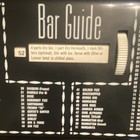 Bar Guide Cocktail Drink Recipes Selector Wheel  Black Plastic Card