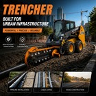 48 trencher Digger Garden Tree Digger Heavy-duty Landhonor Skid Steer Attachment