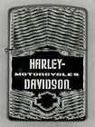 Harley Davidson Design Deep Carved High Polish Black Ice Armor Zippo New 29165