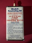 Vintage 4 Oz Mobil Penetrating Oil Can - General Handy Household Oiler Tin