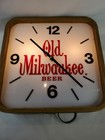 Vintage Old Milwaukee Beer Clock Lighted Sign