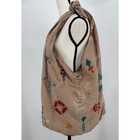 Johnny Was Saguaro Los Angeles Aztec Linen Knot Tie Bag Purse