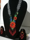 Handmade See Beaded Necklace Set For Women  necklace Set With Matching Earrings 