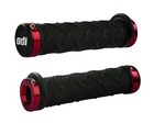 Odi Atv Xtreme Lock-on Grips - Black - Red Clamp Atv utv Snowmobile Watercraft