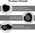 Fridge Magnets 10pcs Black Heart  Strong Small Refrigerator Magnets  Cute Mini
