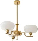 Mid Century 3 Light Gold Globe Flush Mount Chandelier In Vintage Brass For Dinin