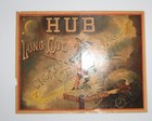 Scarce  Estabrook s  the Hub Long Cut  Tobacco Caddy Label 9  X 11 5 