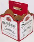 Vintage Bottle Carton Sundance Sparkler Natural Cranberry 4 Pack 10oz Size Nrmt