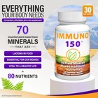Immuno 150  Immune Support Supplement  Packed With 70 Plant Minerals  13 Essenti