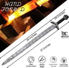 Handmade Damascus Steel Northman Viking Sword W scabbard Long Roman Sword