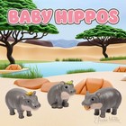 3-pack Cute Baby Hippo Figurines      Hilarious Desk Decor Toys      Archie Mcphee