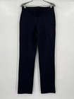 Quince Women s Black Ultra-stretch Ponte Pants Straight Leg M Petite 28  Nwt