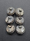 925 Sterling Front Native American Style Concho Button Cover Lot W  Spring-clip