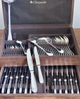 Christofle Perles Silverplated Flatware Set 61 Pcs For 12 People  excellent 