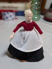 Vintage 1 12 Miniature Porcelain Dollhouse Maid Artisan Hand Stitched 6  Doll