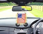 Usa Mini Banner Flag Great For Car   Home Window Mirror Hanging 2 Sided  99-108