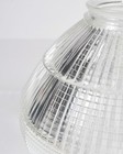 Vtg Aisle Industrial Holophane 9  Glass Light Diffuser Lamp Shade 3- 1 4  Fitter