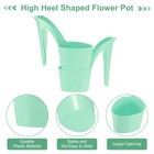 2-pack High Heel Shaped Flower Pot  8 5 Inch High Heel Shaped Shoe Vase  green 