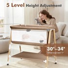 Baby Bassinet   Co-sleeper W  Height Adjustable   Wheels For Infant Boys Girls
