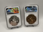 1984 Hawaii Liliuokalani Admission Dala 2-coin Set Silver   Bronze 2m-149 150