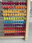 B  Toys Two-ty Fruity Wooden Abacus   Fruit Shaped Beads Math   Counting Toy New