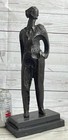 Abstract Surreal Nondescript Female Figure Bronze Statue Sculpture Decor Dali