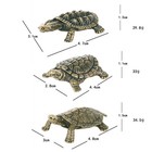 3pcs Vintage Brass Turtle Figurine Statue Home Ornaments Animal Figurines Gift