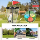24 Chain Heavy Duty Steel Disc Golf Basket Catcher Hole Practice Target Black