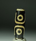 Rare Pre-1800s Indo tibetan Old Agate 3 Eye Dzi Bead 14 43mm 14 6grams