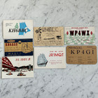 Mid Century Qsl Radio Cards     Hawaii Japan Puerto Rico Graphic Postal Mix
