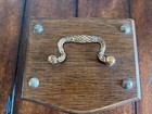 Vtg Wooden Coaster Set With Caddy 8 Coasters  5 X 4 X 4