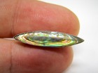 Antique Vintage Collectible Tie Dress Pin  Mother Of Pearl Abalone Sterling 