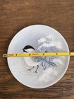 Norman Howard Brumm  Signed 5  Inch Chickadee In Winter Enamel On Copper Plate