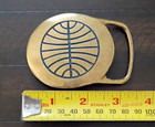Vintage Pan Am Airlines Solid Brass Belt Buckle---super Rare