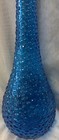 Vintage Blue Empoli Bubble Hobnail Glass Genie Decanter Bottle W stopper 22   