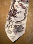 Vintage 1940 s Hand Painted South Pacific Tiki Neck Tie