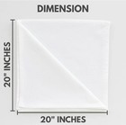 Plain White 100  Cotton Dinner Cloth Napkins - Set Of 12  20 X 20 In 