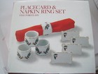 Place Card Napkin Ring Set Porcelain