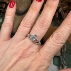 Marcasite Claddagh Ring Irish Ireland Ladies Girls Promise Heart Silver Ring 925