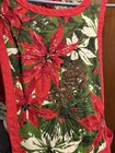 Beautiful Vintage Mcm Christmas Full Apron   Handmade Poinsettias W sequins