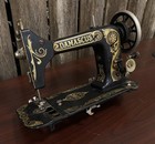 Antique Damascus Sewing Machine Cast Iron Vtg Decor Montgomery Ward Gold Design