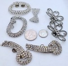 4 Pairs Vintage Clear Rhinestone Shoe Clips  1  Musi W Pat      1 By Bluette