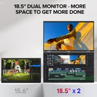 Ustation Max 18 5  Stacked Monitor Laptop Dual Screen Folding Display 1080p Used