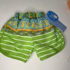 Iplay Infant Boy Swim Diaper Trunks Zebra Green Safari Upf 50  Reusable Nwt 12 M