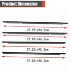 Black Rubber Door Window Weatherstrip Seal Kit Of 4 Replacement For 2009-2012