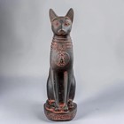 Rare Ancient Egyptian Antique Statue Goddess Bastet Cat For Rare Basalt Stone Bc